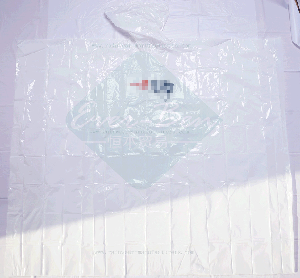 White throw away rain poncho bulk supplier